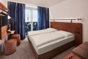 Muster-Doppelzimmer H2 Hotel München Olympiapark; Foto: ©H-Hotels.com